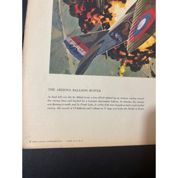 1959 - 1961 Set Of 11 WWI Prints Leach Corp Heritage Of The Air Collection - Picture 13 of 16